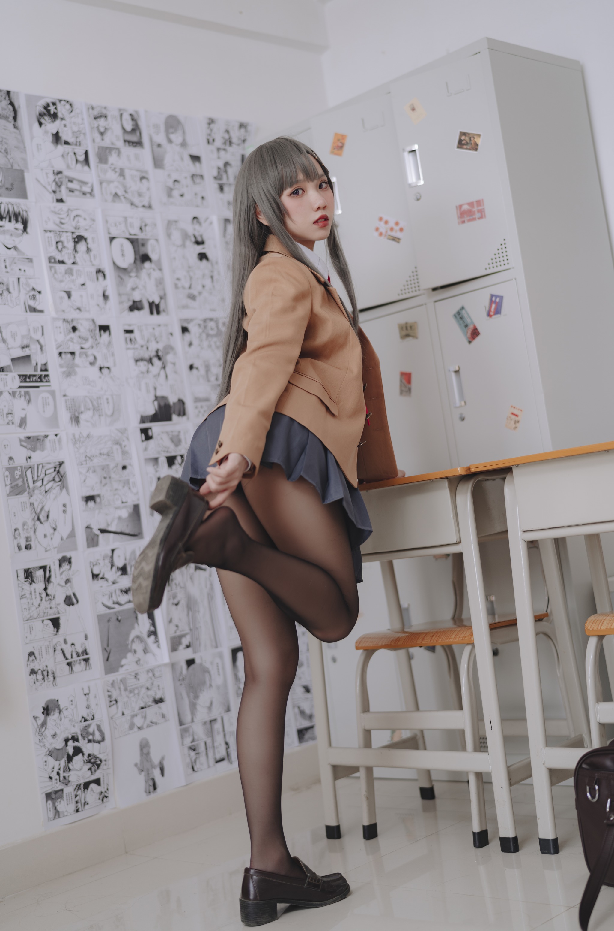 果咩酱w - NO.043  麻衣校服[30P]-XikXak
